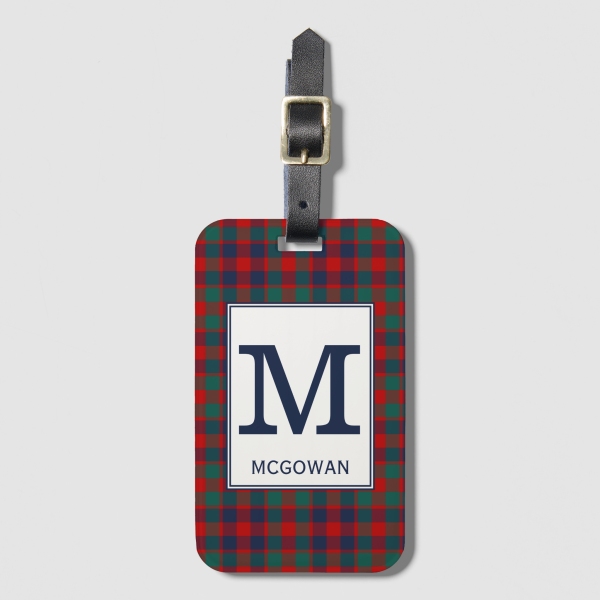 McGowan tartan luggage tag