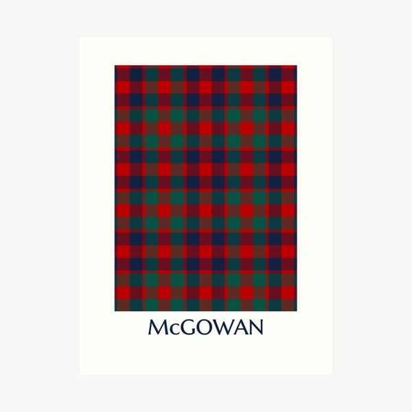 McGowan tartan art print