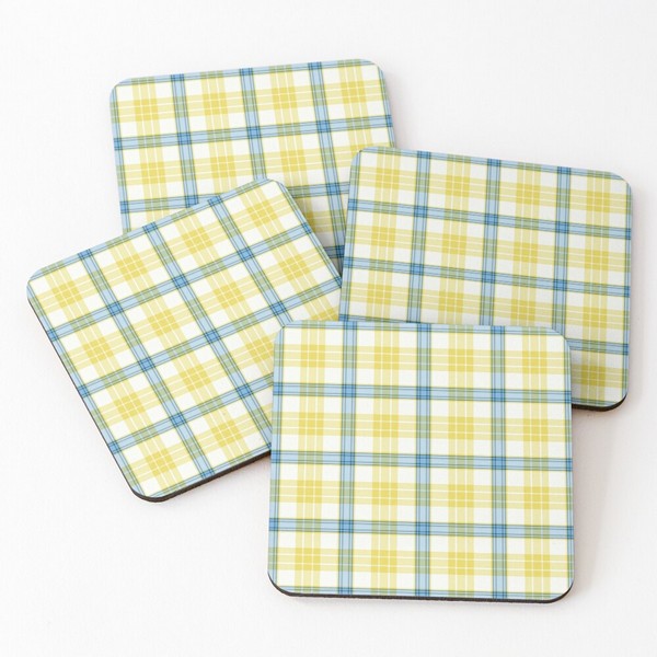 McGrath tartan beverage coasters