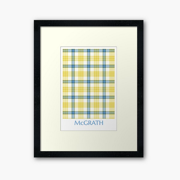 McGrath tartan framed print