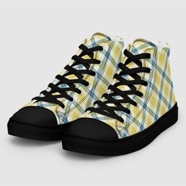 McGrath tartan men's black hightop shoes