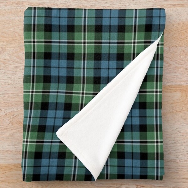 Clan Melville tartan fleece throw blanket