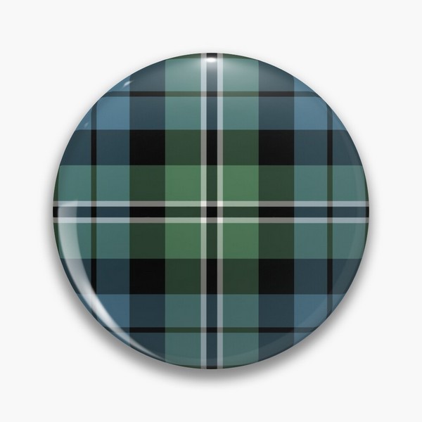 Clan Melville tartan pinback button