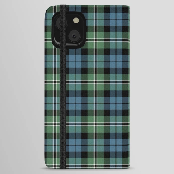 Clan Melville tartan iPhone wallet case