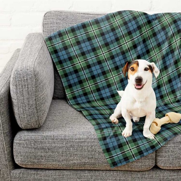 Clan Melville tartan pet blanket