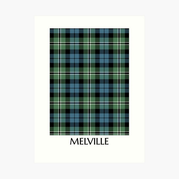 Clan Melville tartan art print