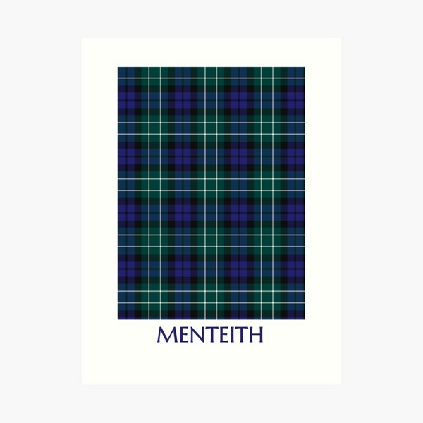 Menteith tartan art print