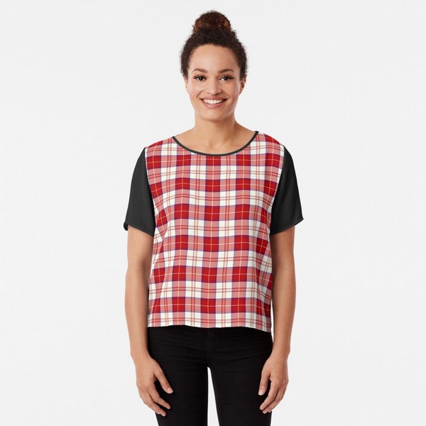 Clan Menzies tartan chiffon top