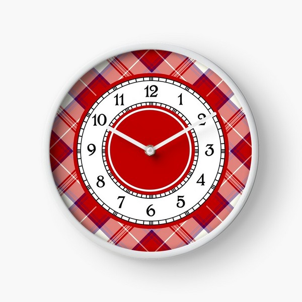 Clan Menzies tartan wall clock