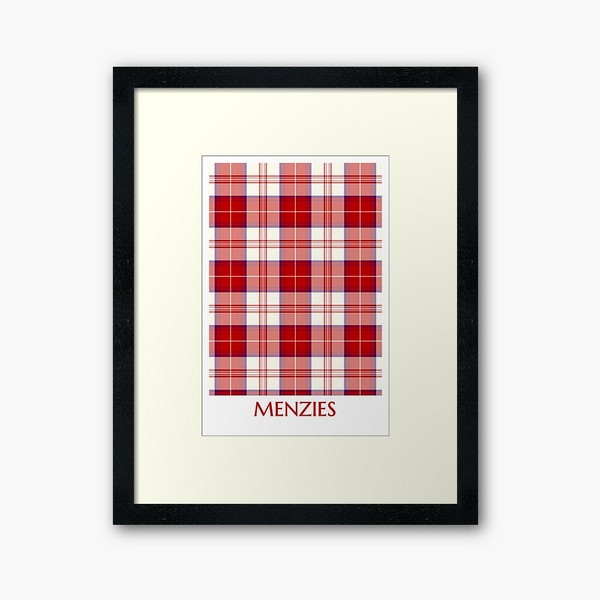 Clan Menzies tartan framed print