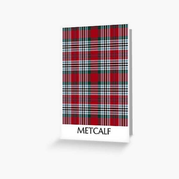 Metcalf tartan greeting card