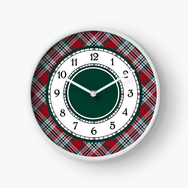 Metcalf tartan wall clock