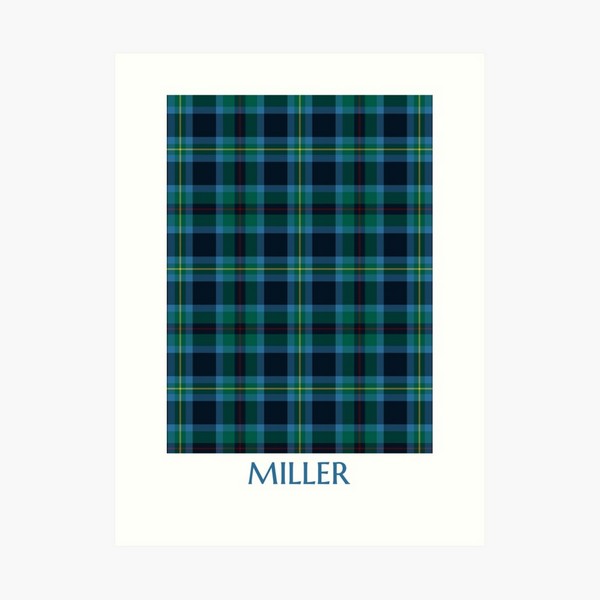 Miller tartan art print