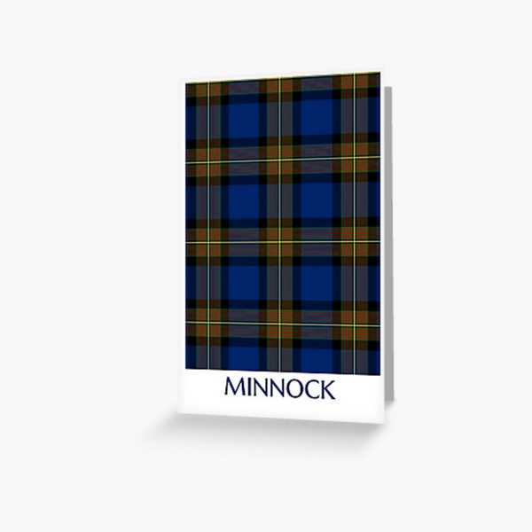 Minnock tartan greeting card