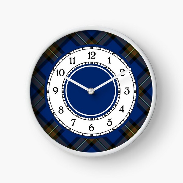 Minnock tartan wall clock