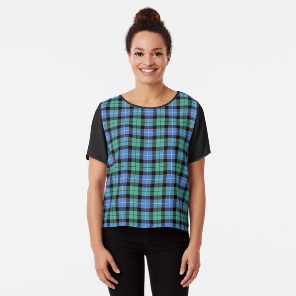 Clan Mitchell Ancient tartan chiffon top