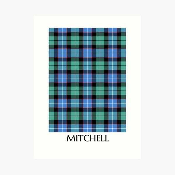 Clan Mitchell Ancient tartan art print