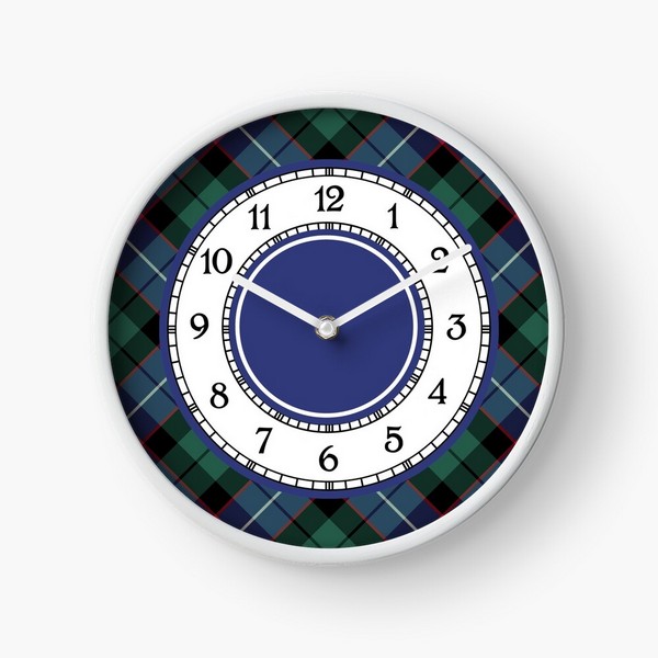 Mitchell, Galbraith, and Russell tartan wall clock