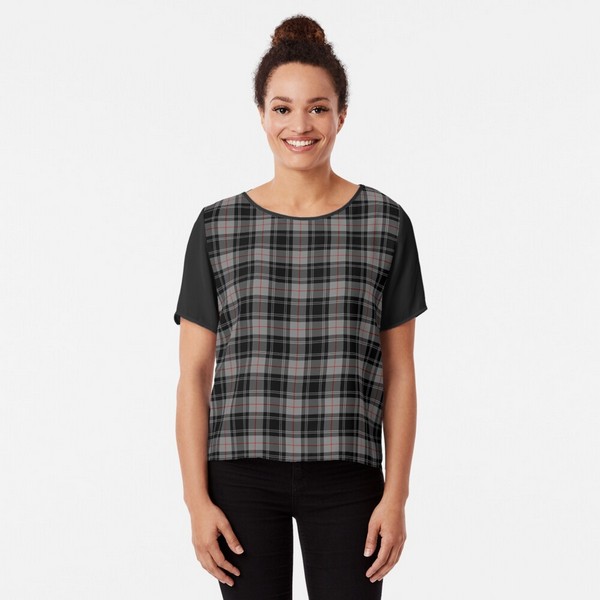 Moffat tartan chiffon top