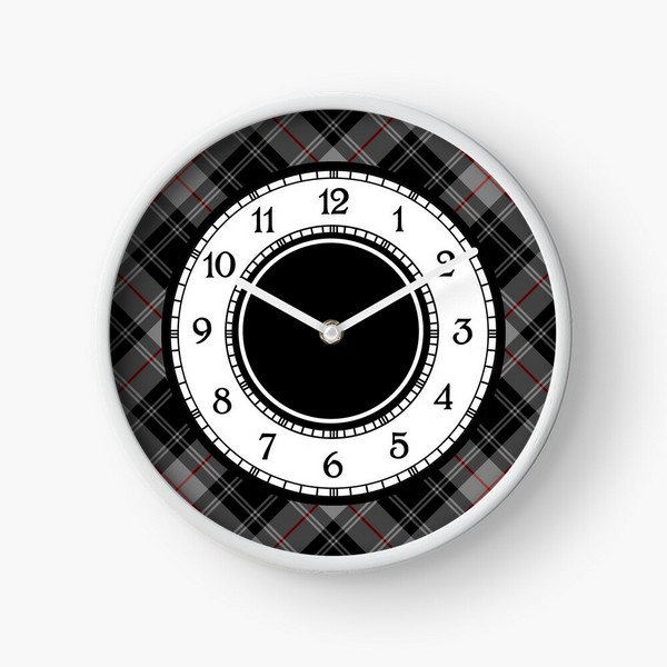 Moffat tartan wall clock