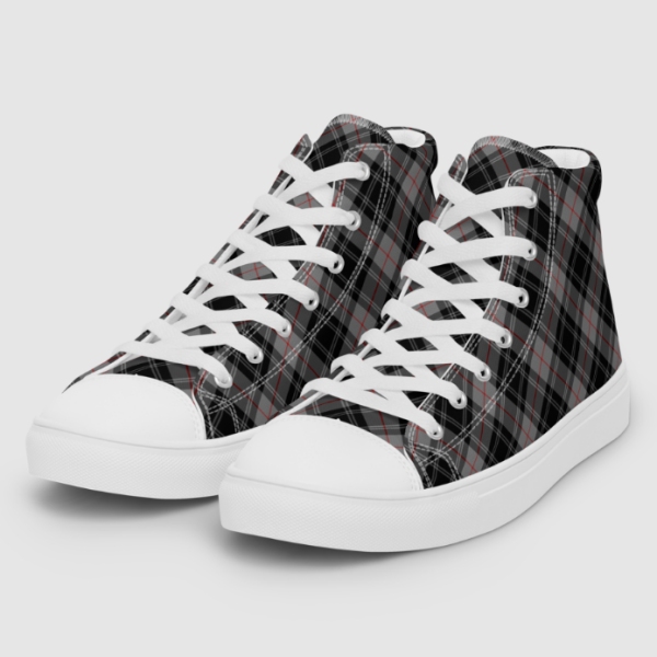 Moffat tartan men's white hightop shoes