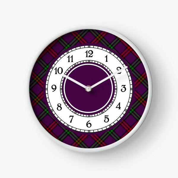 Montgomery tartan wall clock