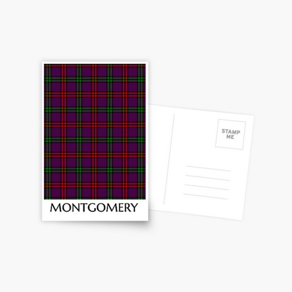 Montgomery tartan postcard