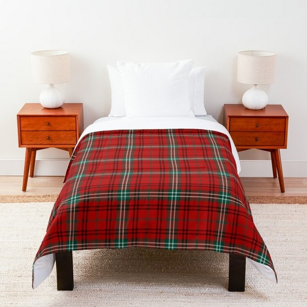 Clan Morrison Red Tartan Comforter