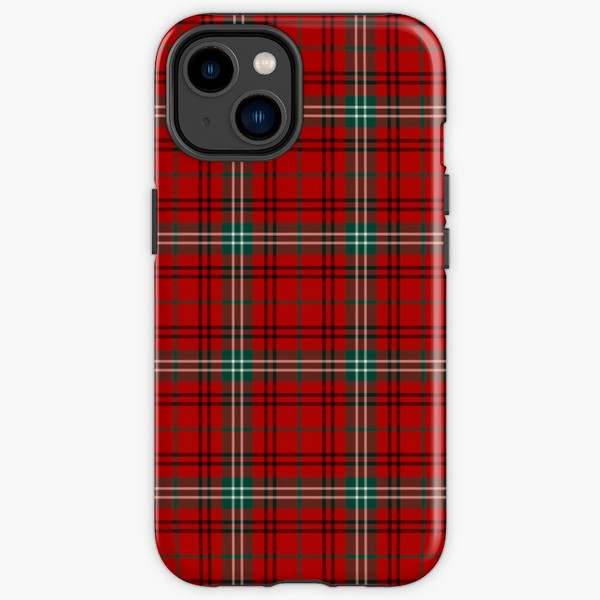 Clan Morrison Red Tartan iPhone Case
