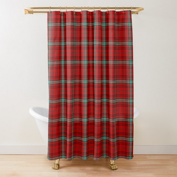 Clan Morrison Red Tartan Shower Curtain
