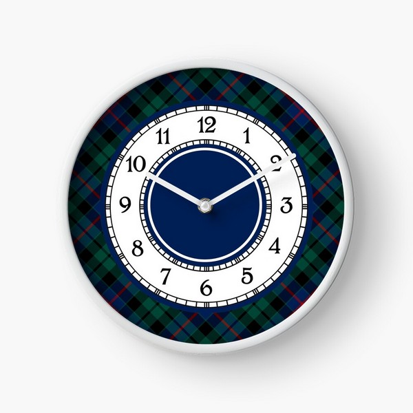 Morrison tartan wall clock