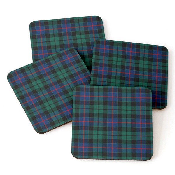 Clan Morrison Green Tartan Coasters