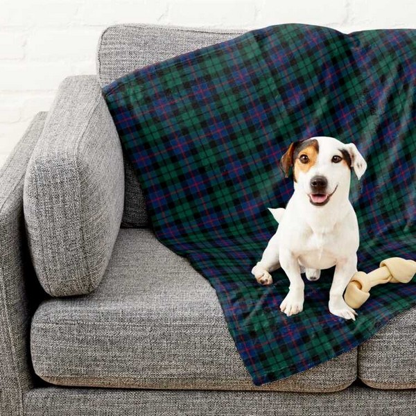 Clan Morrison Green Tartan Pet Blanket