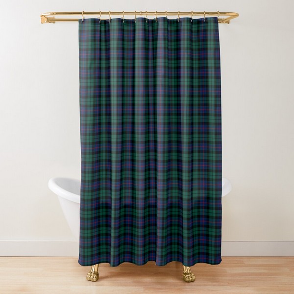 Clan Morrison Green Tartan Shower Curtain