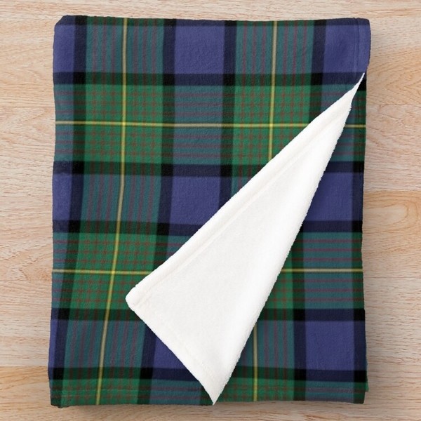 Muir tartan fleece throw blanket