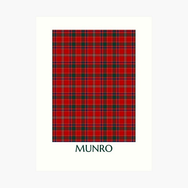 Munro tartan art print