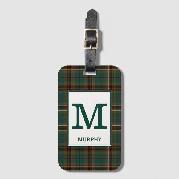 Murphy tartan luggage tag