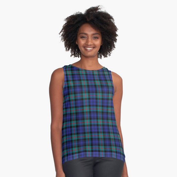 Murray Modern tartan sleeveless top