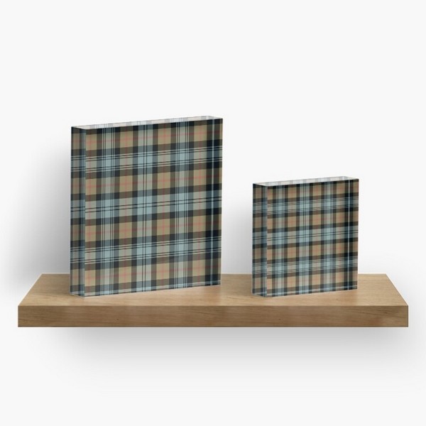 Murray Weathered tartan acrylic block