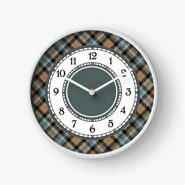 Murray Weathered tartan wall clock