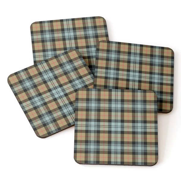 Murray Weathered tartan beverage coasters