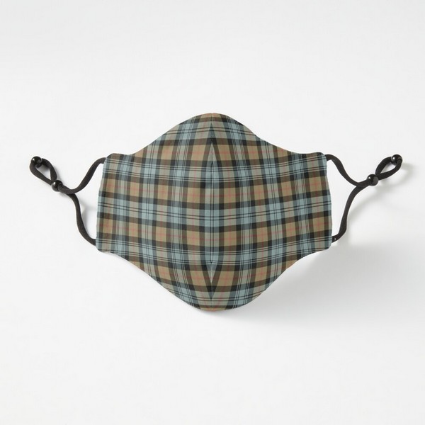 Murray Weathered tartan fitted face mask