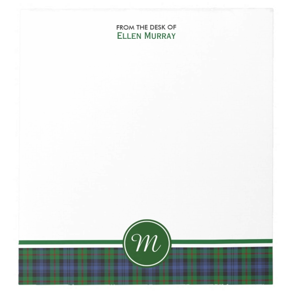 Clan Murray Tartan Note Pad