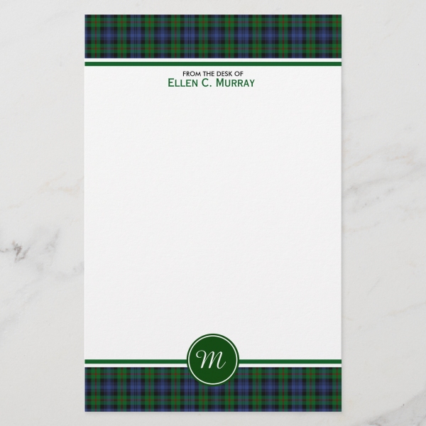 Stationery with Murray tartan border