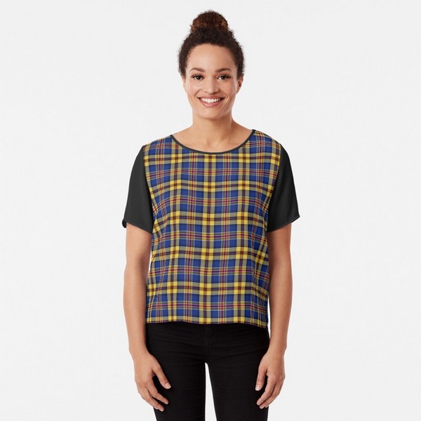 Murtagh tartan chiffon top