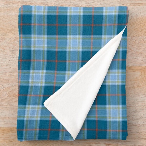 Musselburgh District tartan fleece throw blanket