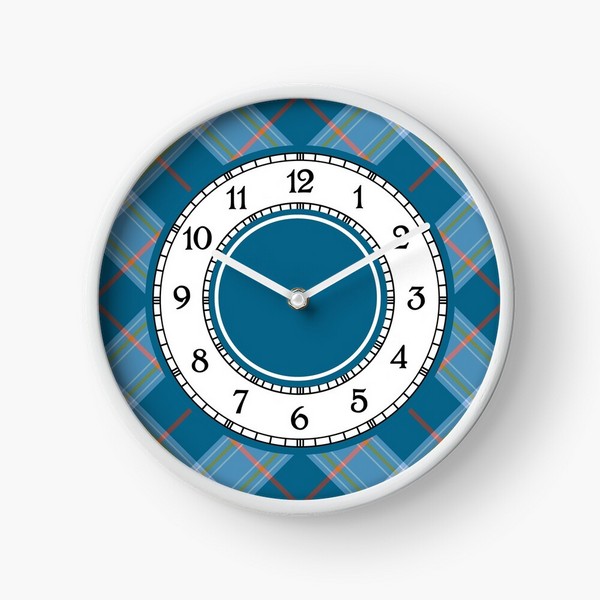 Musselburgh District tartan wall clock