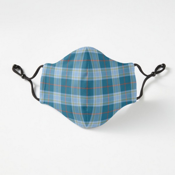 Musselburgh District tartan fitted face mask