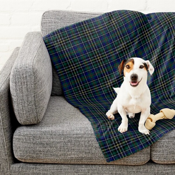 Nairn District tartan pet blanket