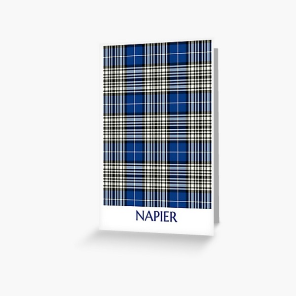Napier tartan greeting card